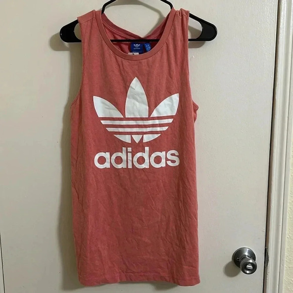 NWT Adidas Pink Washed Out Tank Top M - Picture 1 of 3